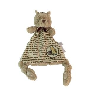 Disney Baby Winnie the Pooh Lovey Security Blanket 14in Tan Cream 2020 Knots